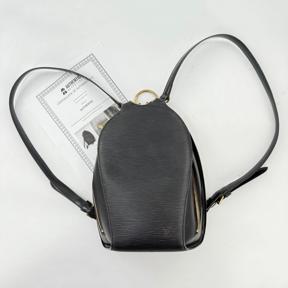 Louis Vuitton Mabillon Black Epi Leather Backpack Vintage 1998 Authentic - Picture 4 of 17